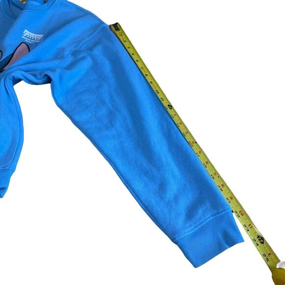 Disney Stitch Embroidered Sweatshirt Fleece Lined XL Blue L/S Whimsical Whimsy - Picture 6 of 7